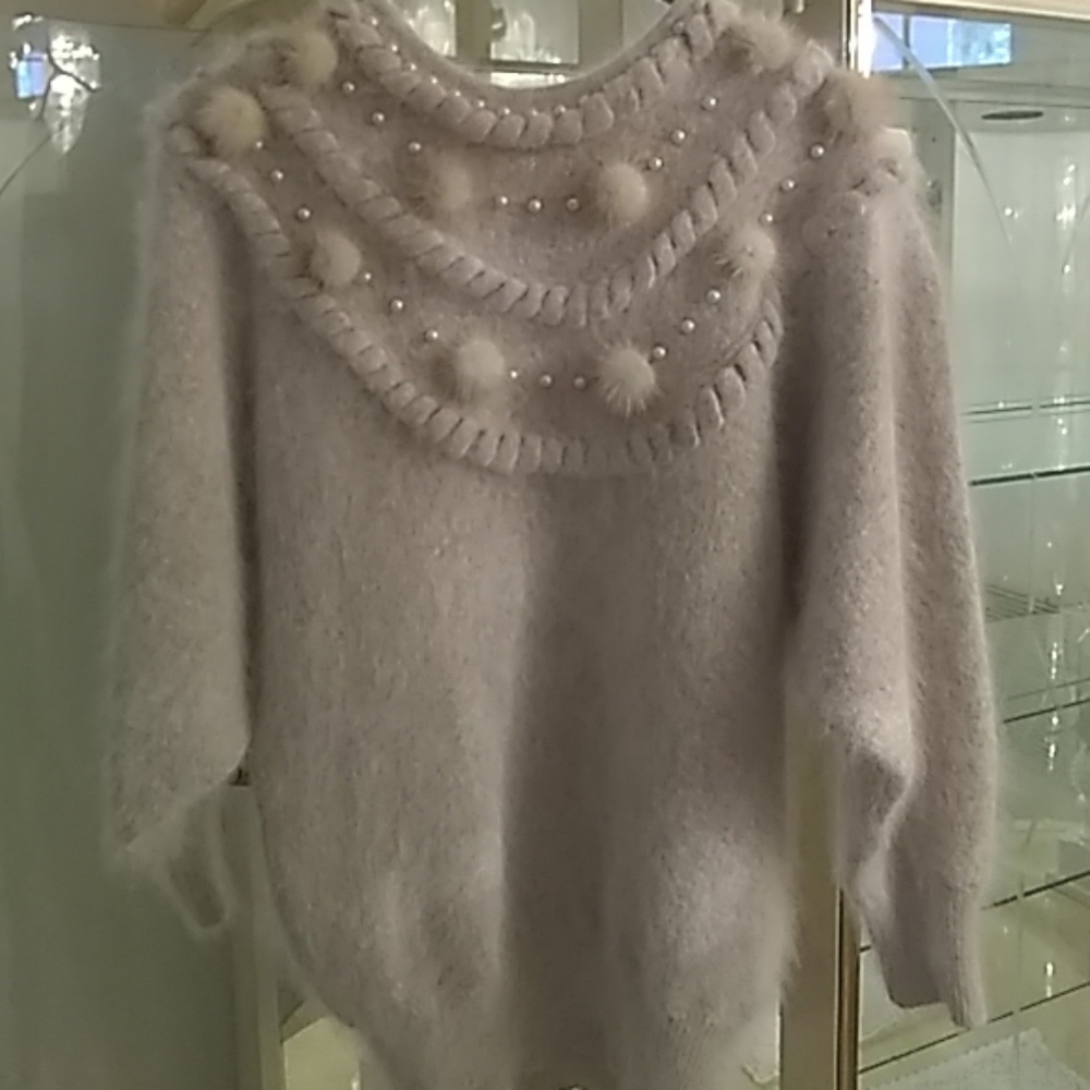 Fluffy, Angora sweater, from Cache!!